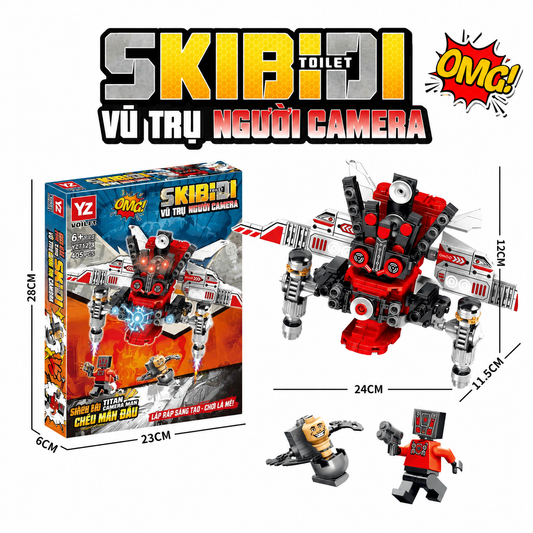 Skibidi Toilet Titan Speaker Man Building Blocks