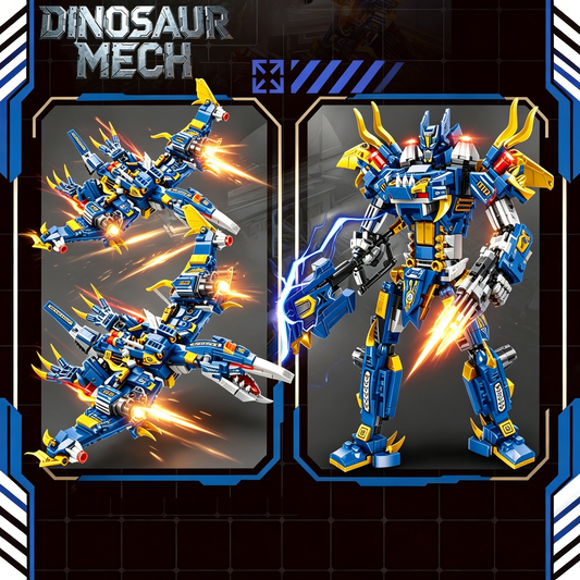 2-in-1 Dinosaur Mecha Building Blocks, STEM Toy