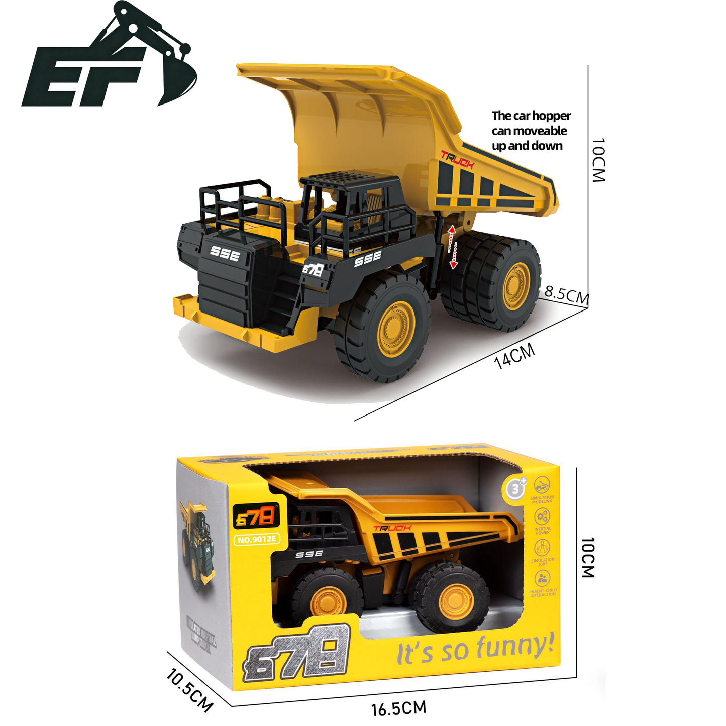 9012E-Inertial Dump Truck Toy