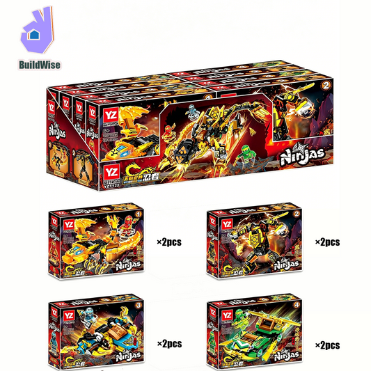 Ninja Dragon 8 Boxes Building Blocks Set