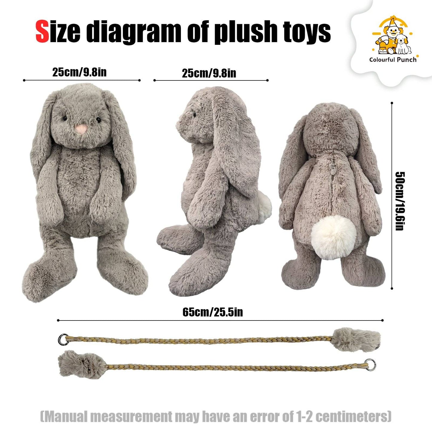 Convertible Bunny Plush Backpack Toy