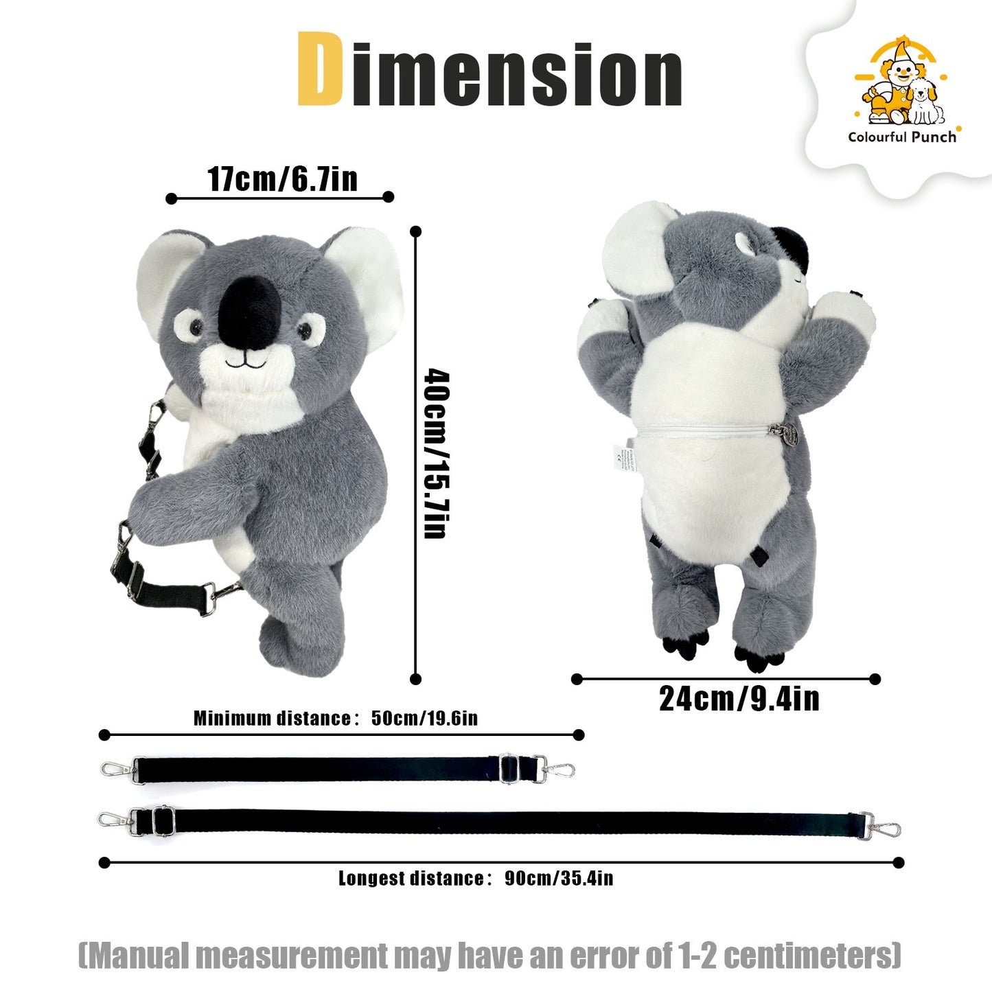 Kids' Plush Koala Crossbody & Backpack