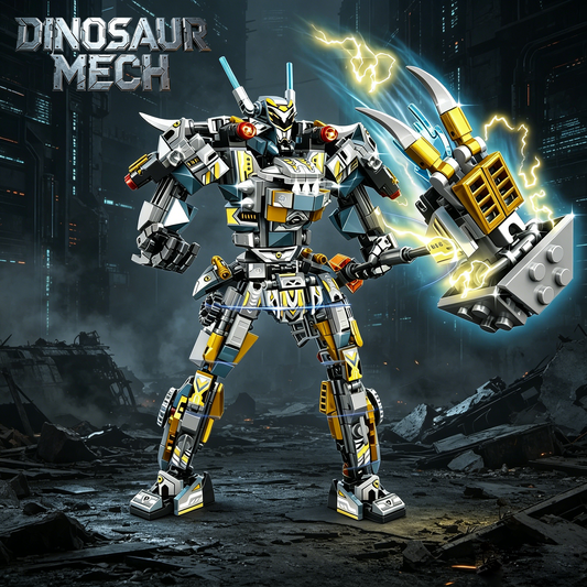2-in-1 Indominus Rex Mecha Building Blocks, STEM Toy for Kids