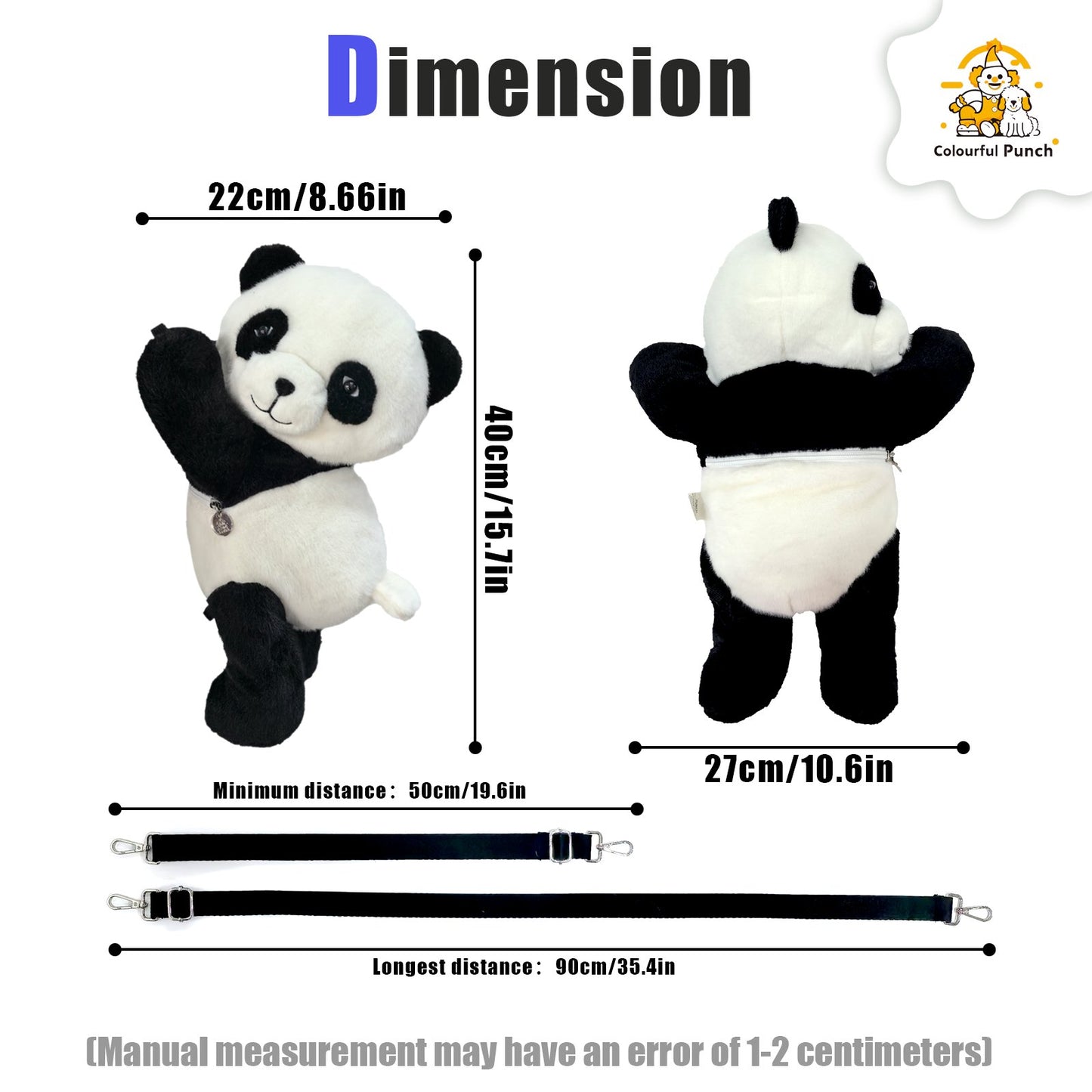 Kids' Plush Panda Crossbody & Backpack