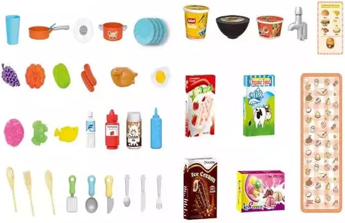 Kids Pretend Play Kitchen Toy Set with Spray & Lights