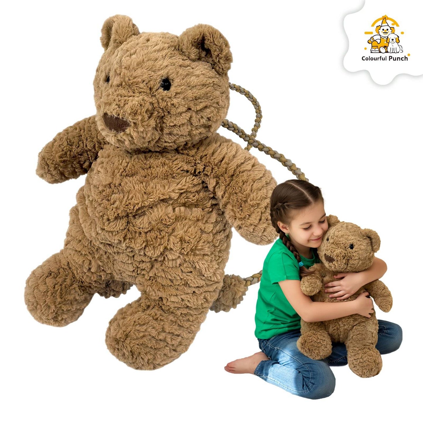 Convertible Teddy Bear Plush Backpack