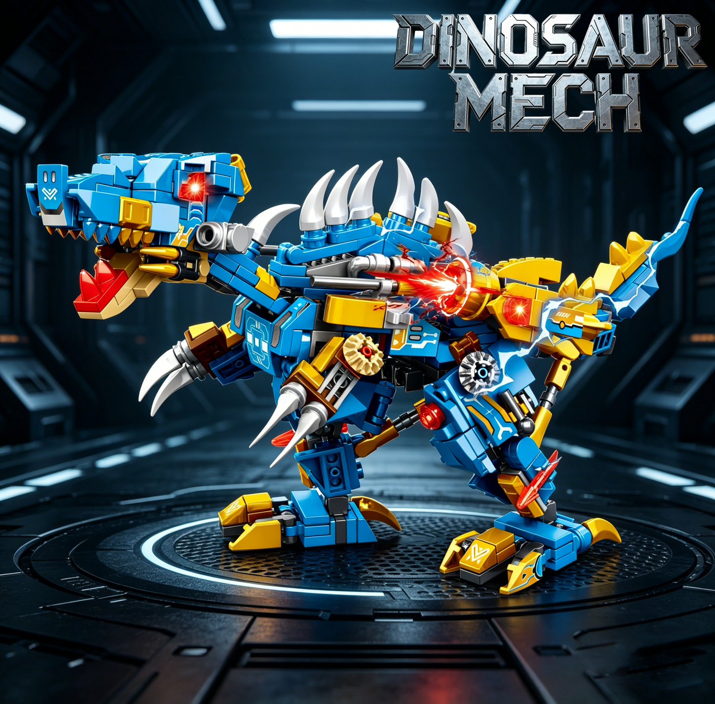 2-in-1 Spinosaurus Mecha Building Blocks, STEM Toy for Kids