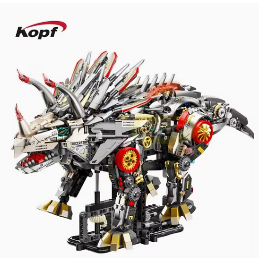 Mechanical Triceratops Building Blocks Set