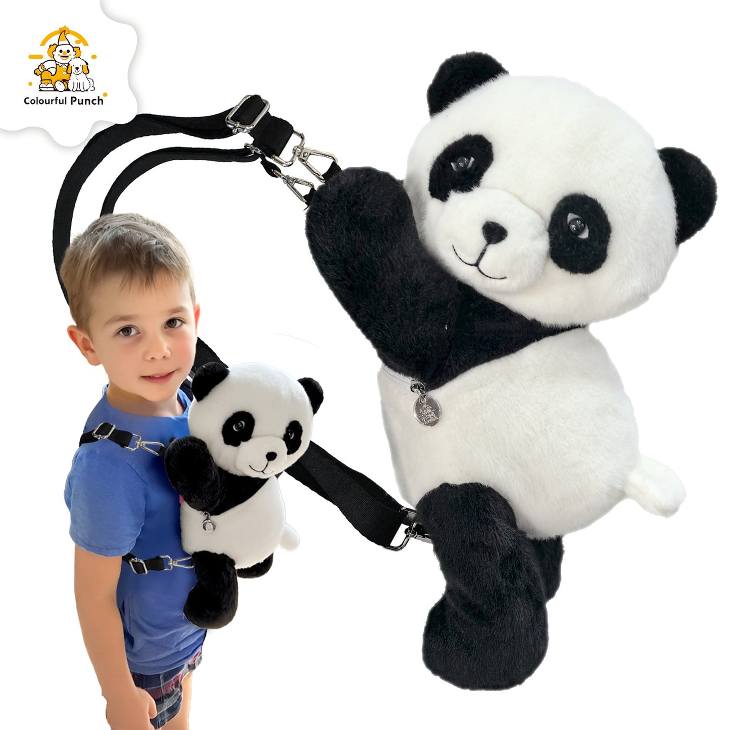 Kids' Plush Panda Crossbody & Backpack