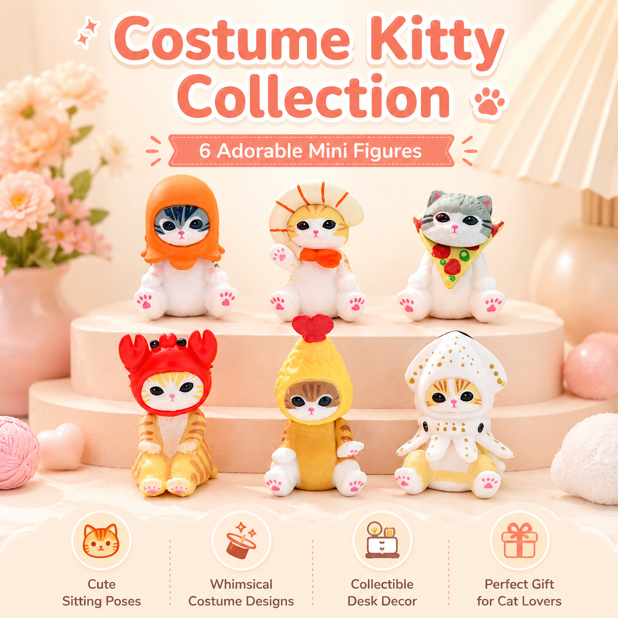 Costume Kitty Collection – 6 Adorable Mini Figures
