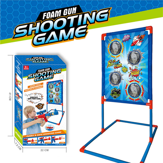 Foam Ball Air-Powered Shooting Game with Target Stand