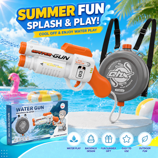 Backpack Water Gun Set with 1000ml High-Capacity Tank