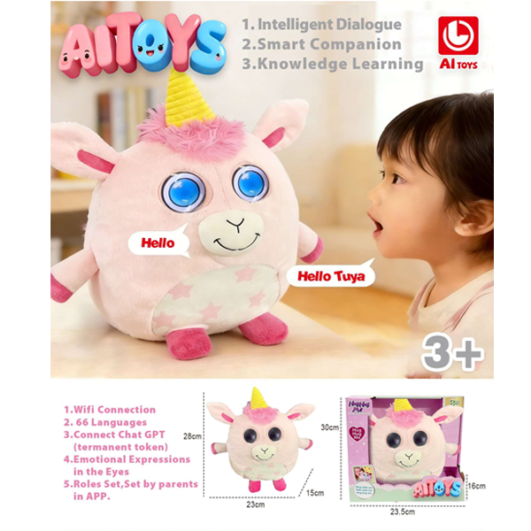 AI Interactive Unicorn Plush Toy - Smart Companion & Learning Buddy