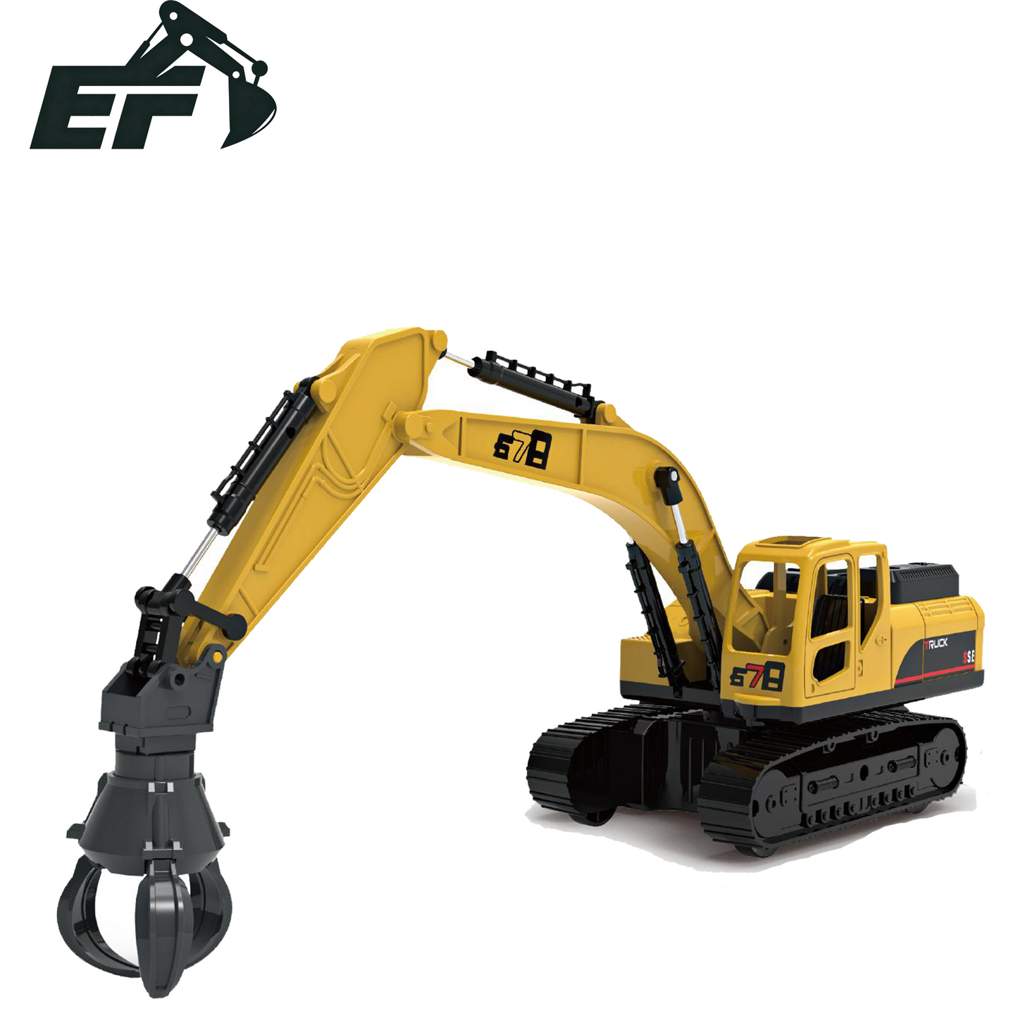 9015E-Inertial Grapple Excavator Toy Truck