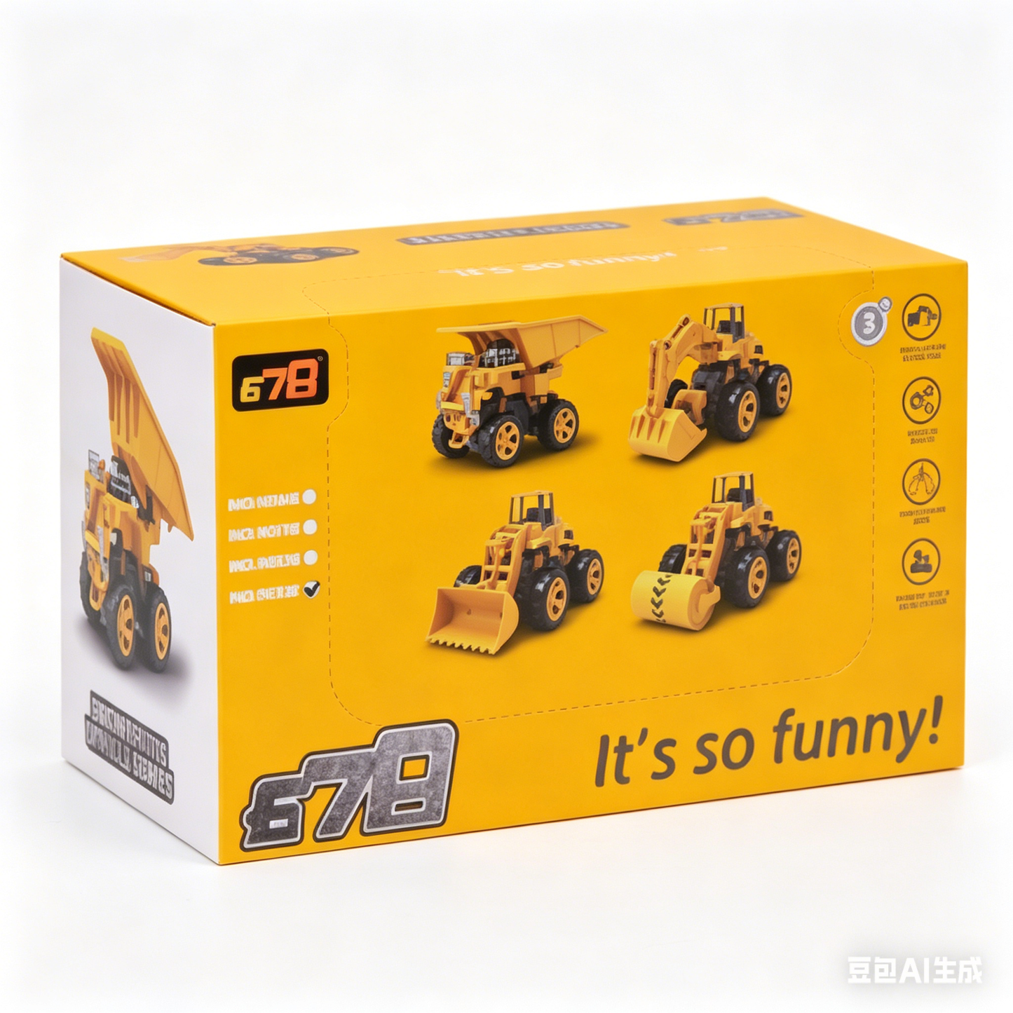 9033-Inertia Construction Road Roller Toy