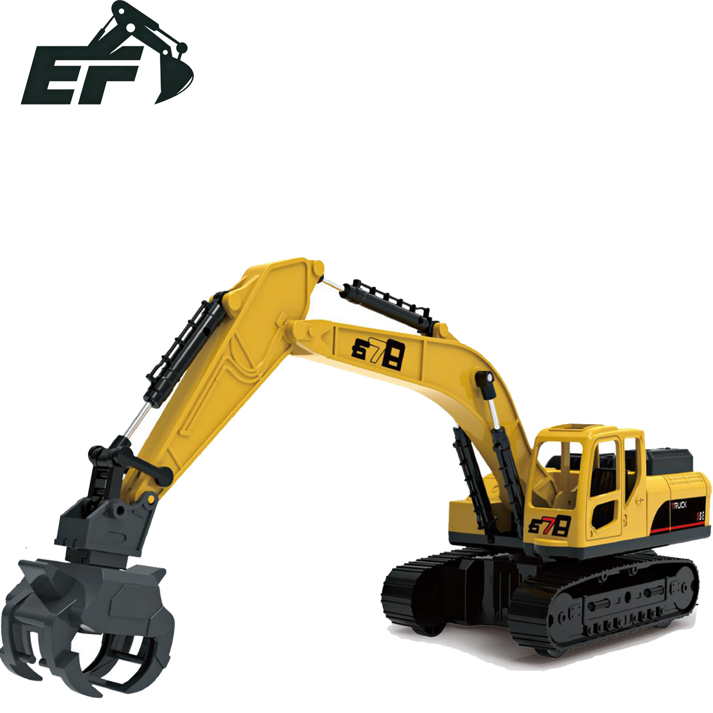 9014E-Inertial Grapple Excavator Toy Truck