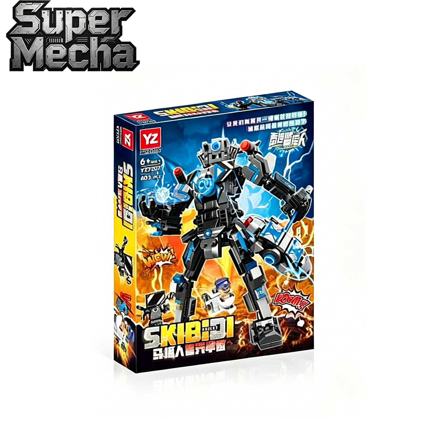 Futuristic Mecha Building Block Set, 408PCS Articulated Robot Model