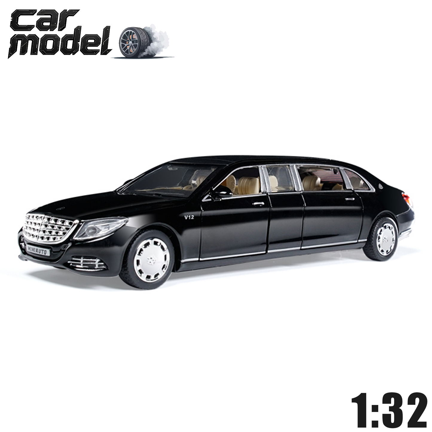 1:32 Luxury Extended Limousine Alloy Car Model