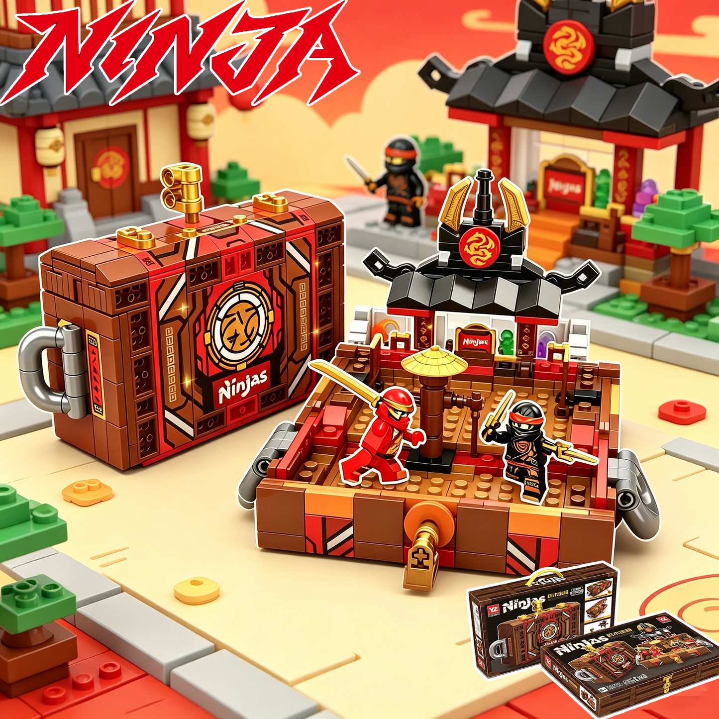 Ninja Treasure Chest Building Set