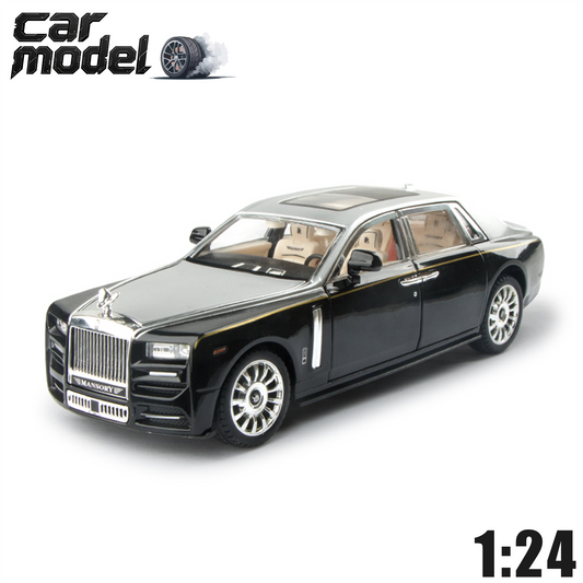 1:24 Luxury Diecast Car Model, Classic Limousine Replica with Light & Sound