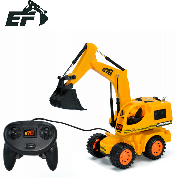 8020E-Wired Remote Control Wheel Excavator Toy