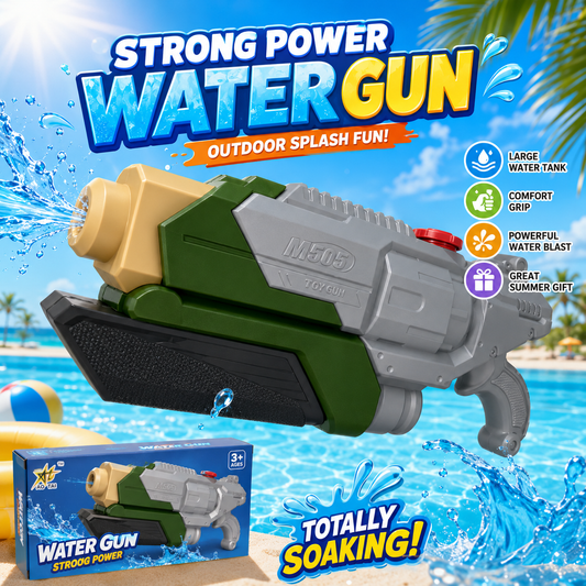 Strong Power Manual Water Gun with Large Tank & Long Range