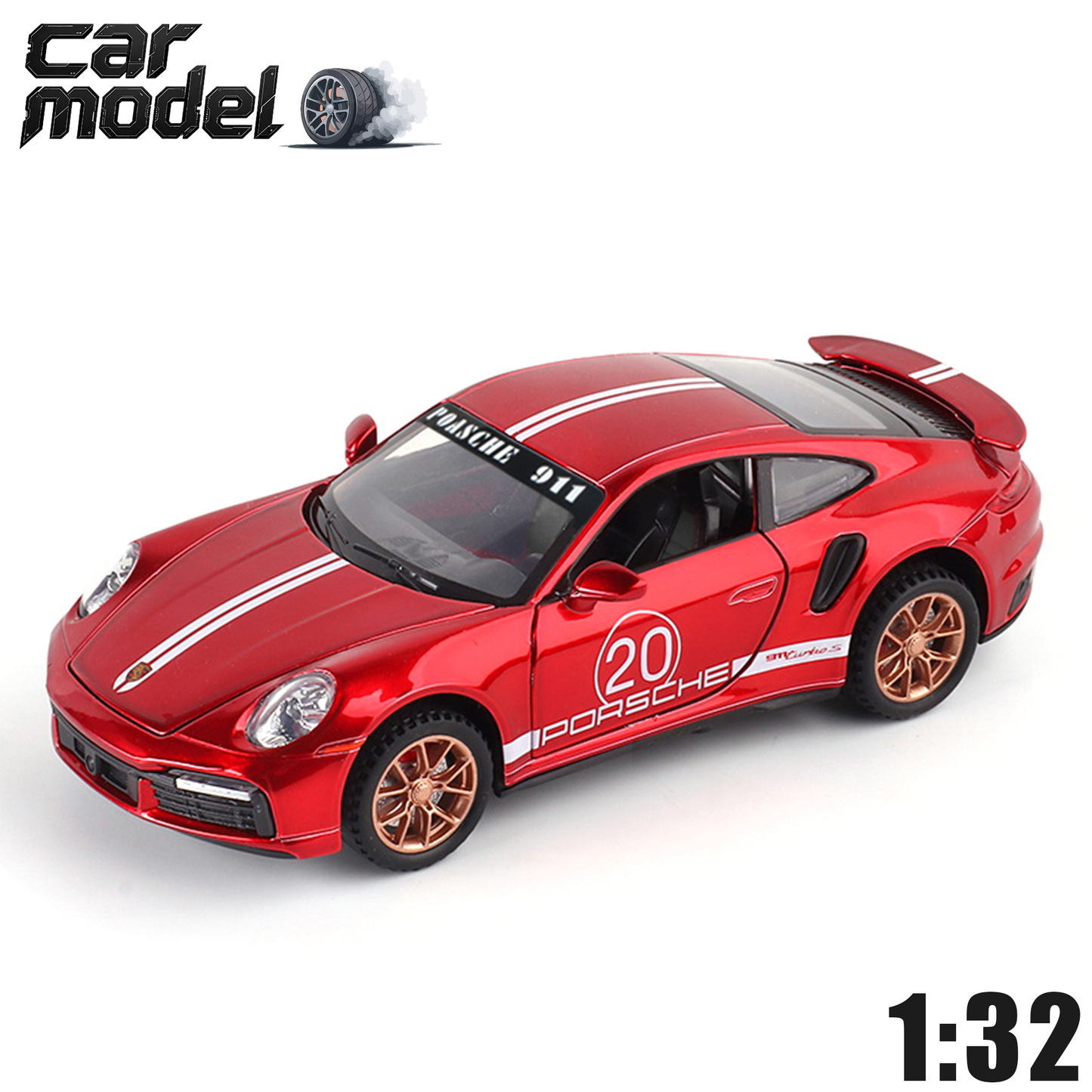 1:32 Die-Cast Sports Car Model with Display Base