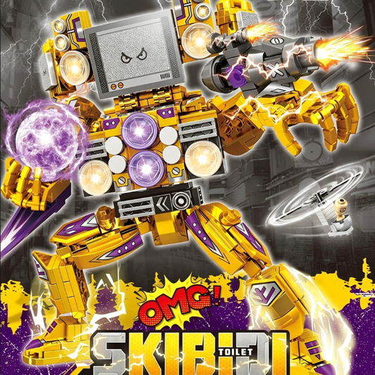 Skibidi Toilet Golden Titan TV Man Building Blocks