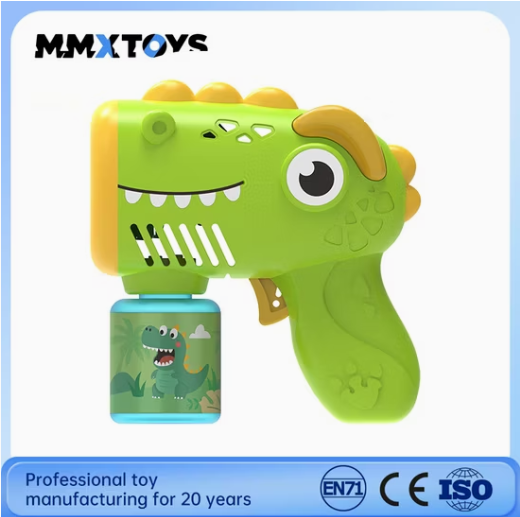 Automatic Dinosaur Bubble Gun Toy for Kids