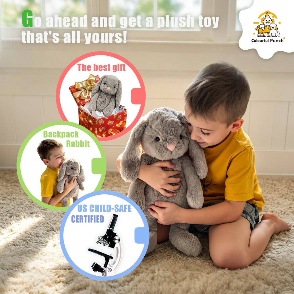 Convertible Bunny Plush Backpack Toy