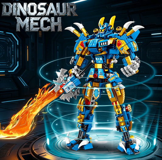 2-in-1 Spinosaurus Mecha Building Blocks, STEM Toy for Kids