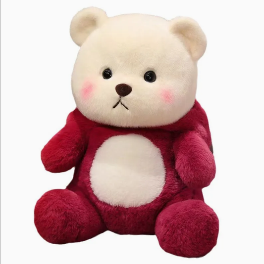 Reversible Strawberry Bear Plush Toy