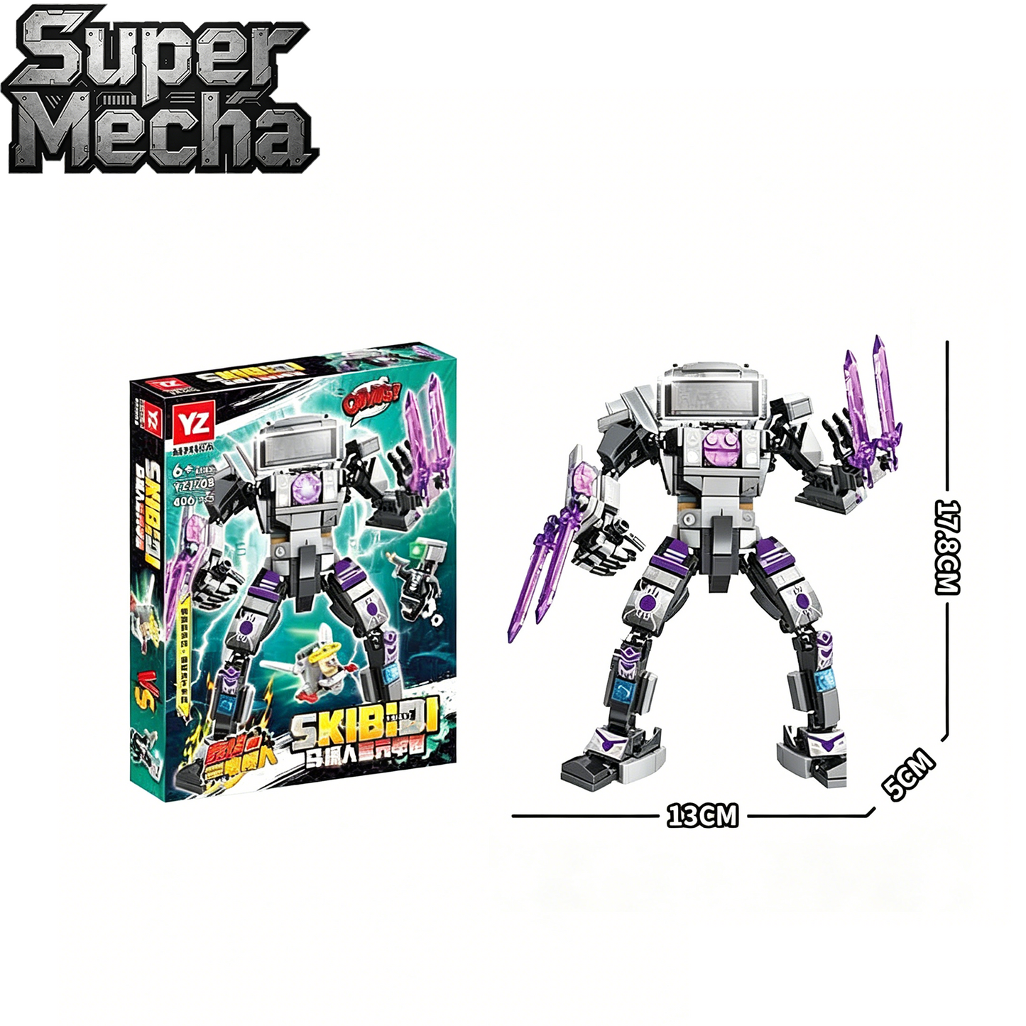 Super Mecha Building Blocks, STEM Toy with Minifigures