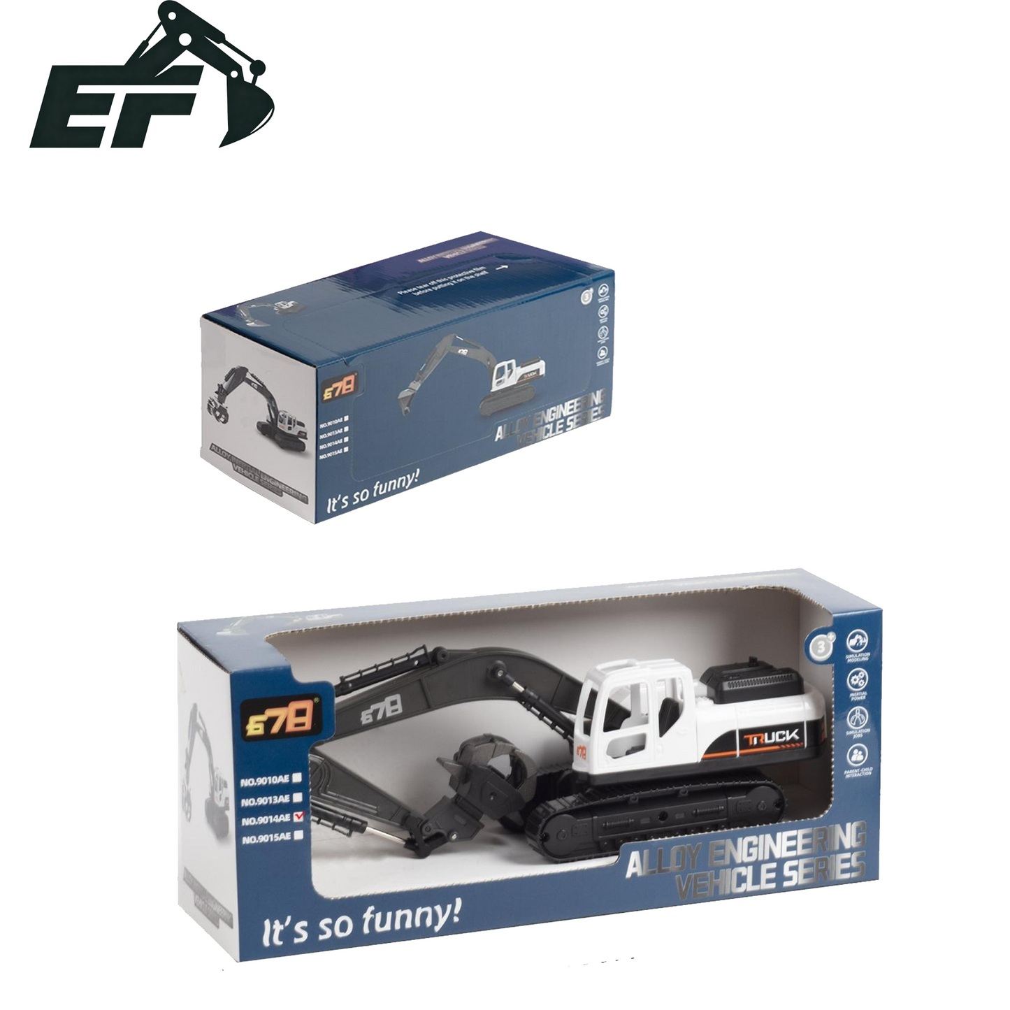 9014AE-Inertial Grapple Excavator Toy Truck