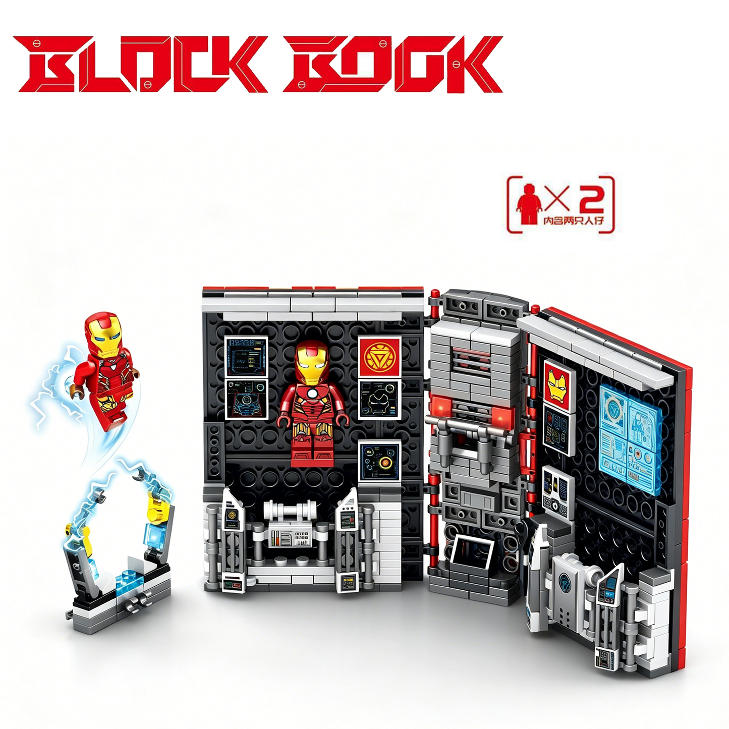 Super Hero Block Book Building Set