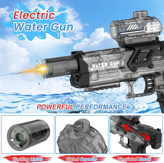 Transparent Electric Water Gun with Lights