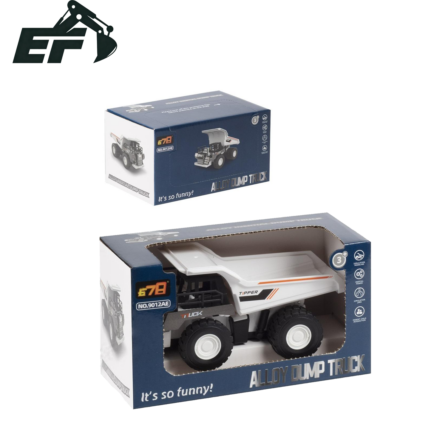9012AE-Alloy Inertial Dump Truck Toy