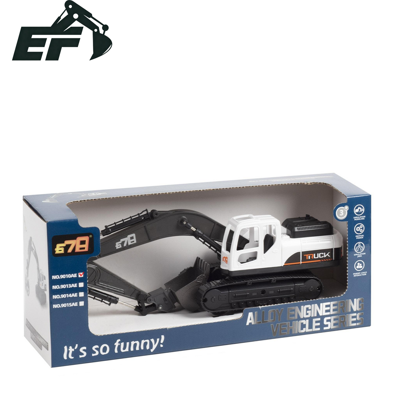 9010AE-Inertial Alloy Excavator Toy Truck
