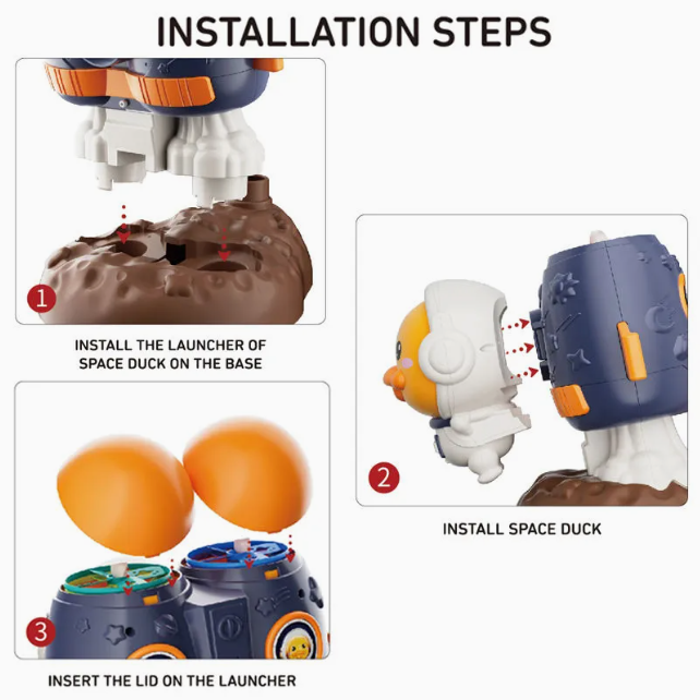 Space Duck Flying Disc Launcher Outdoor Game