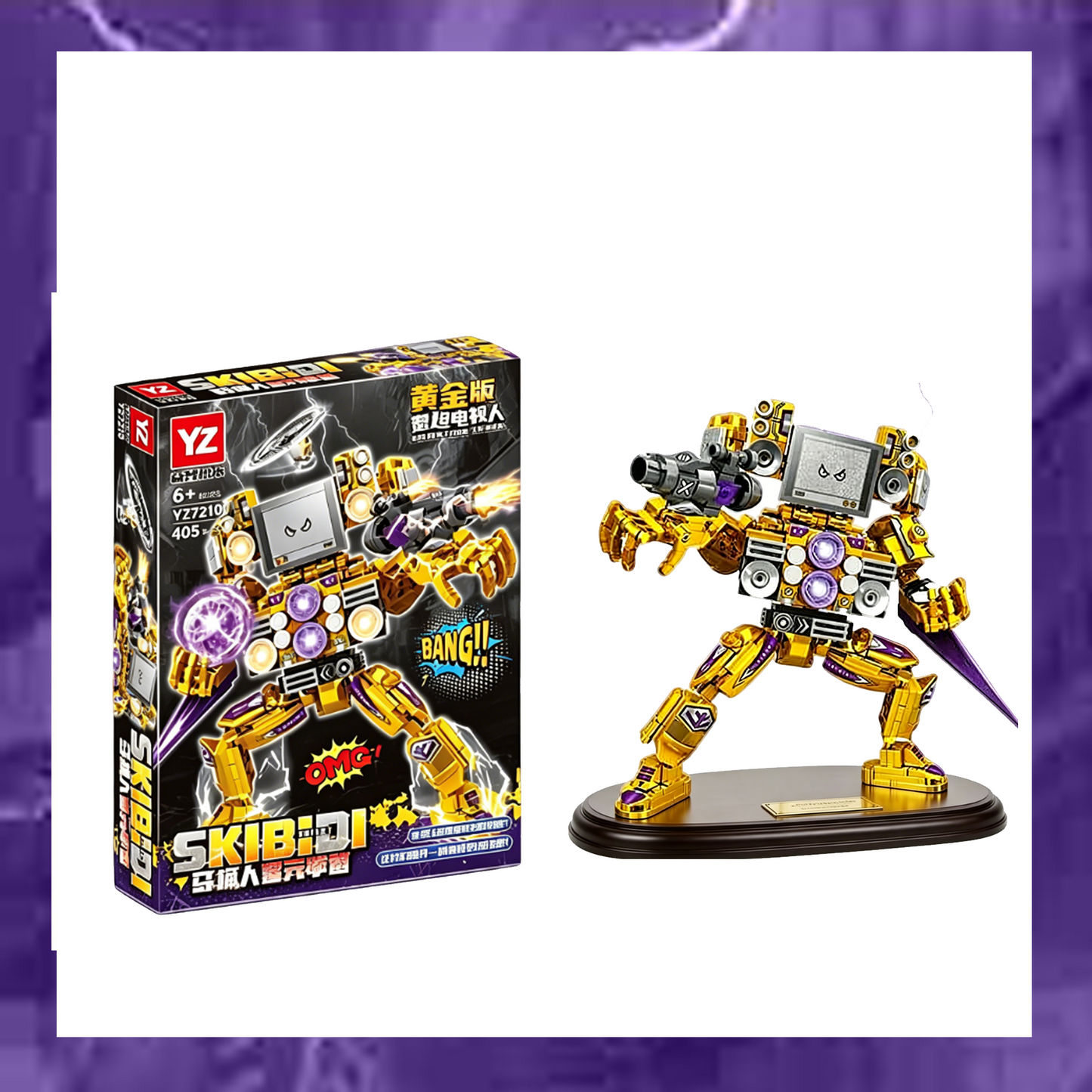 Skibidi Toilet Golden Titan TV Man Building Blocks
