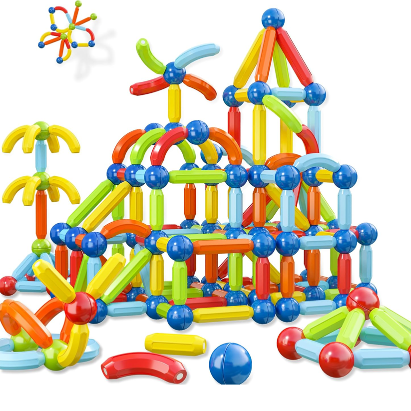 86PCS Magnetic Sticks and Balls Building Set for Kids