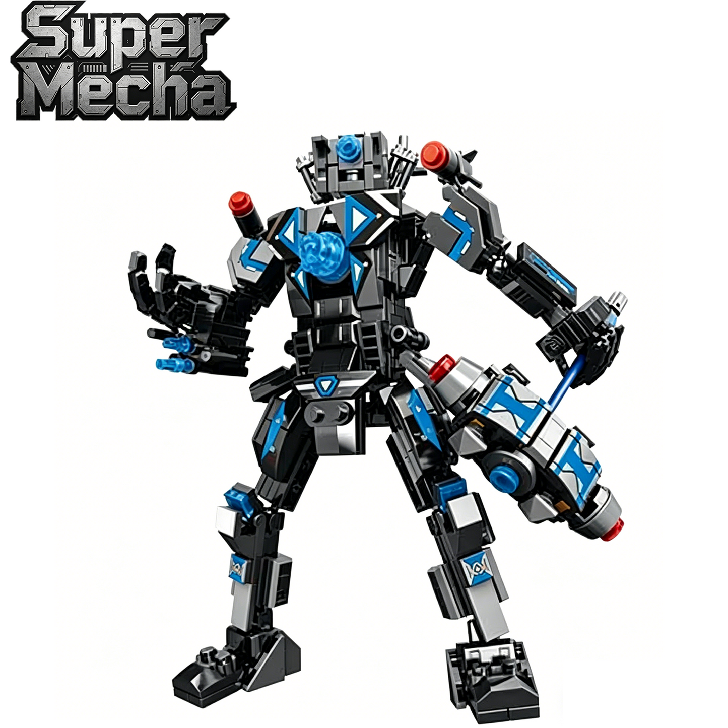 Futuristic Mecha Building Block Set, 408PCS Articulated Robot Model