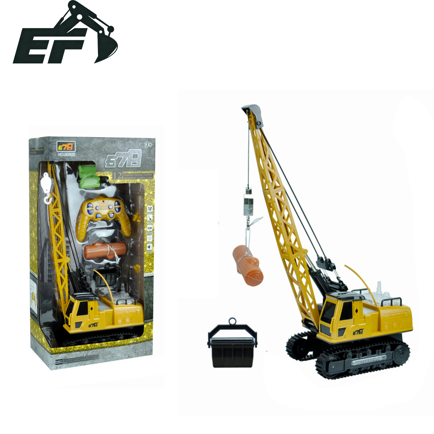 8062E-Remote Control Crawler Crane Toy