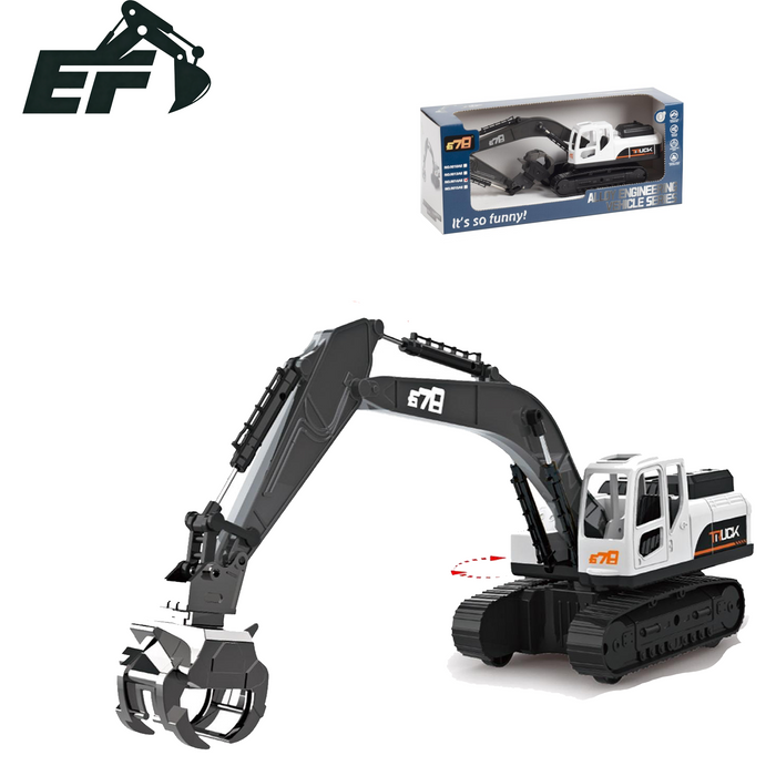 9014AE-Inertial Grapple Excavator Toy Truck