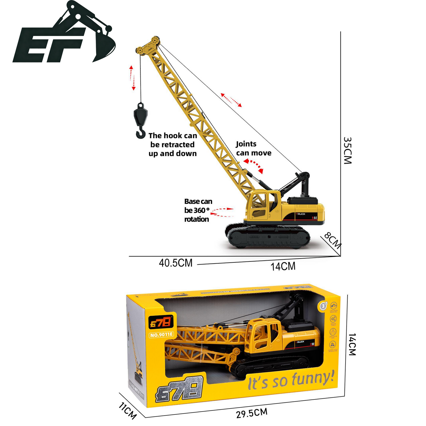 9011E-Alloy Inertial Crane Toy