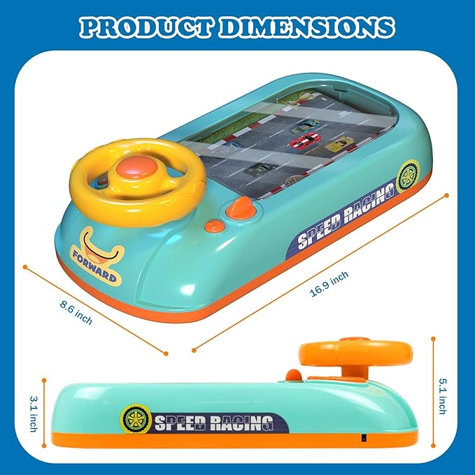 Kids Racing Adventure Steering Wheel Game Toy
