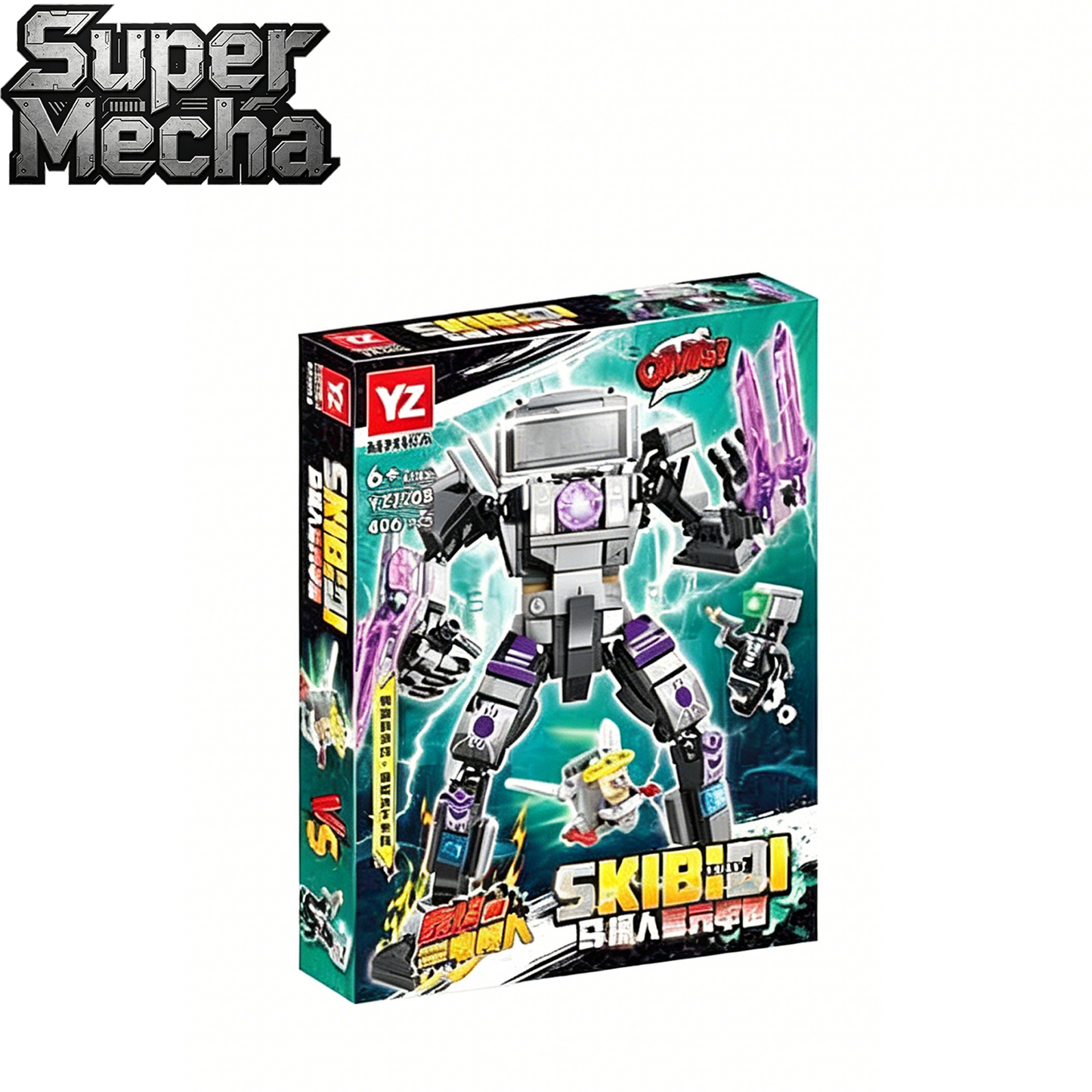 Super Mecha Building Blocks, STEM Toy with Minifigures