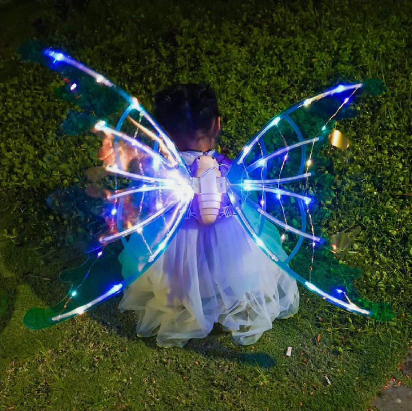 Automatic Light-Up Butterfly Wings for Kids