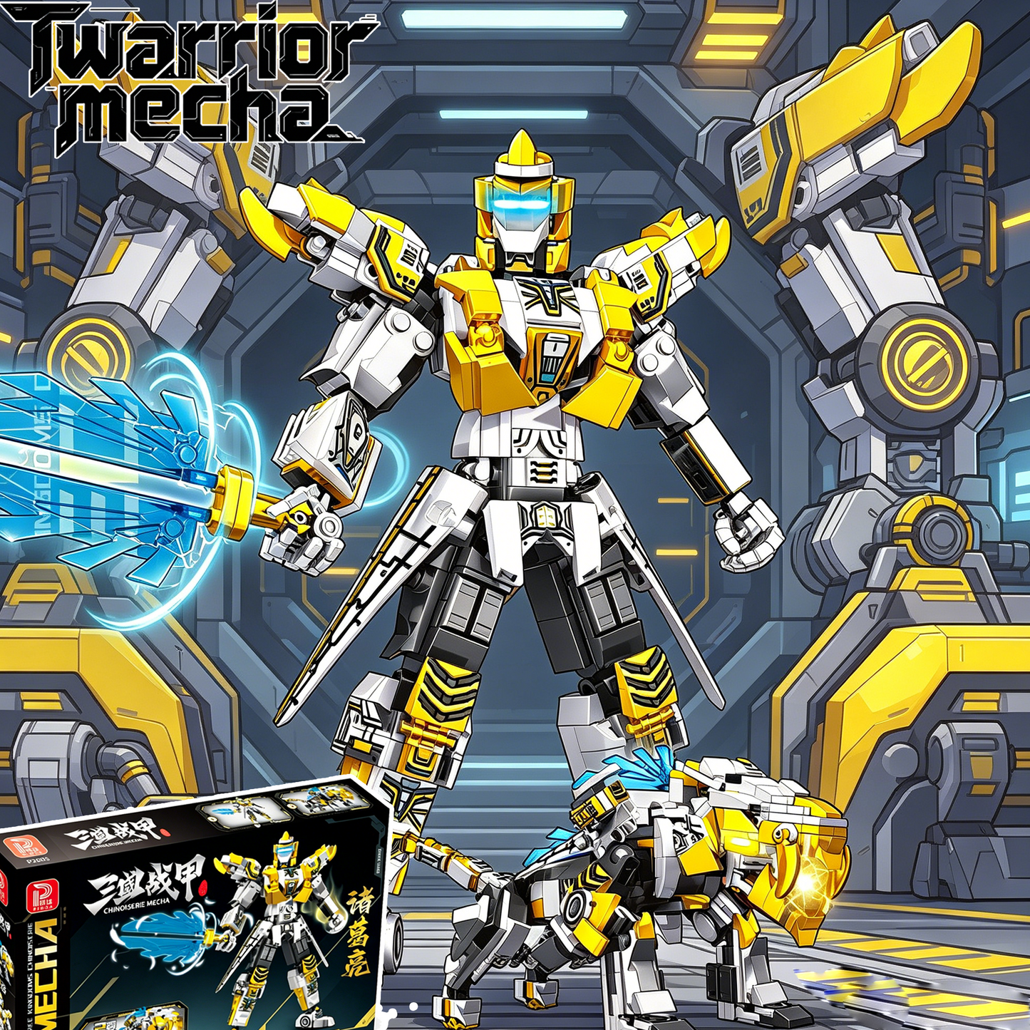 2-in-1 Transformable Mecha & Beast Building Blocks, 504PCS STEM Toy