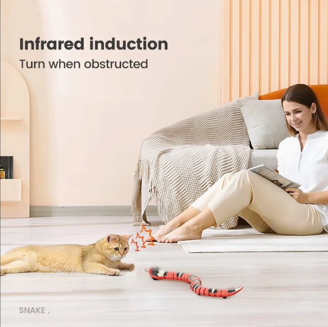 Infrared Induction Electric Milk Snake Cat Toy